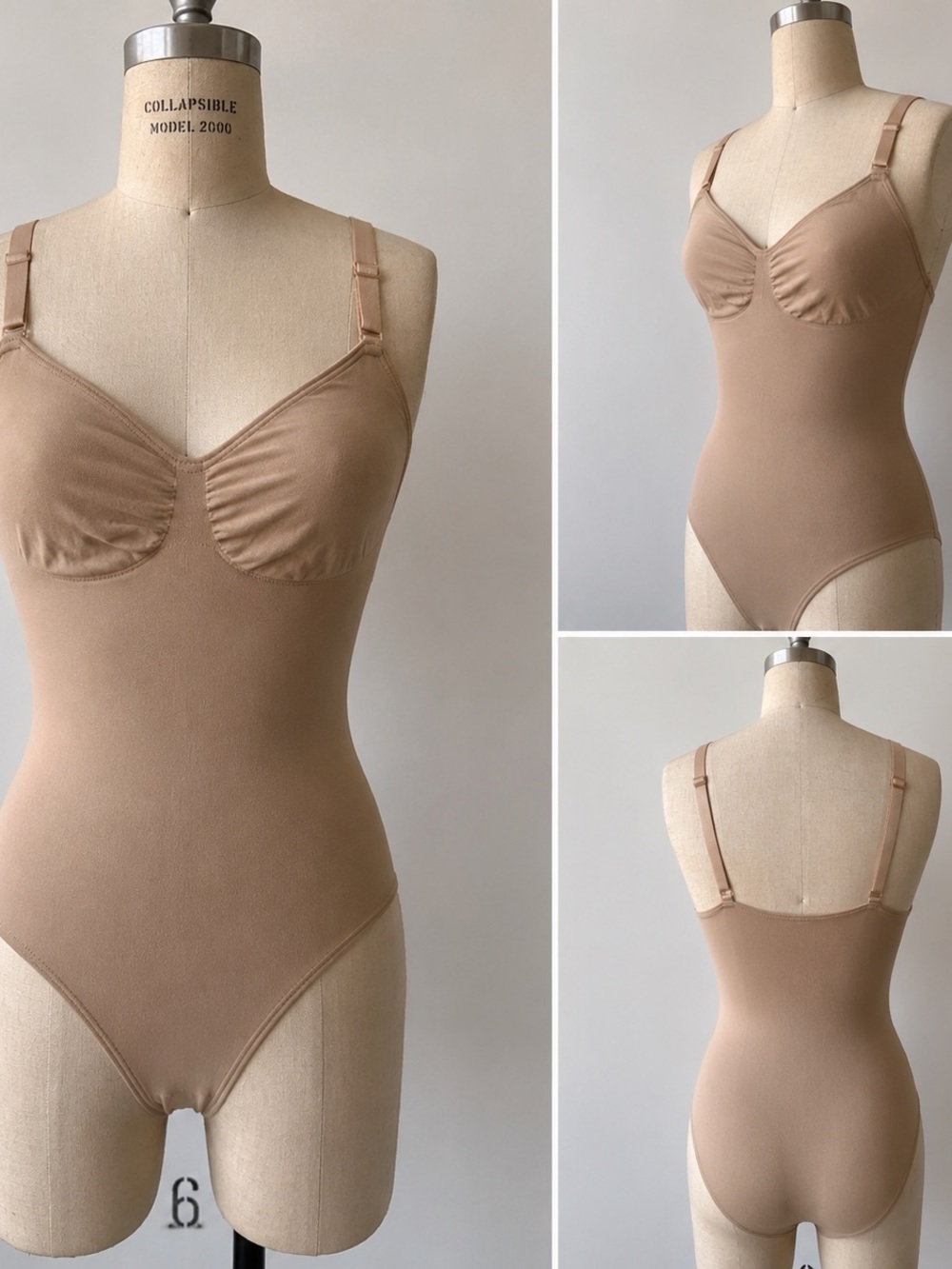SKIMS women’s Nude Seamless Shapewear Bodysuit Size S Adjustable Straps